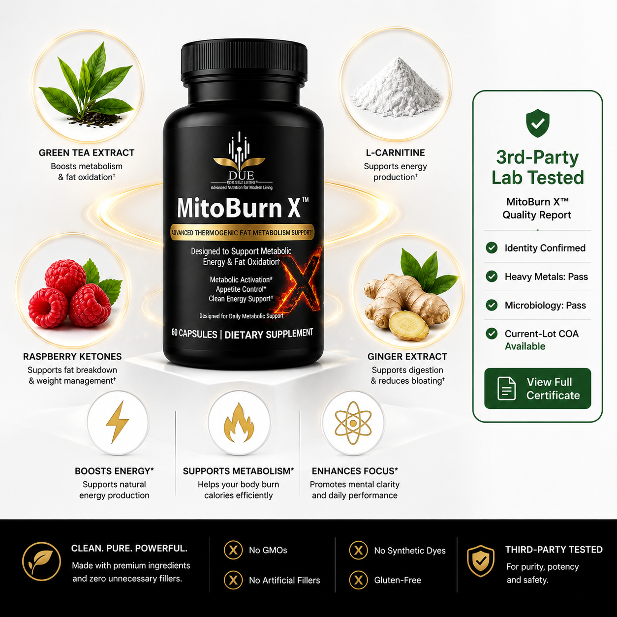 MITOBURN X™ Advanced Thermogenic Fat Oxidation & Metabolism Support!
