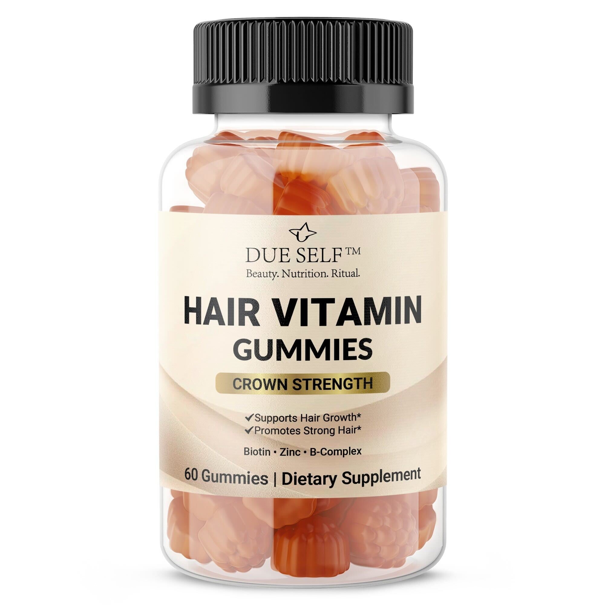 Due Self™ Hair Vitamin Gummies – Crown Strength (60 Gummies)