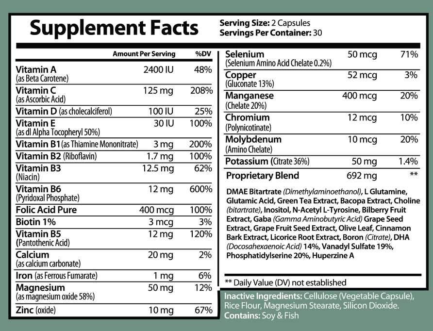 Due Self™ Neuro Plus – Brain & Focus Formula (60 Capsules)