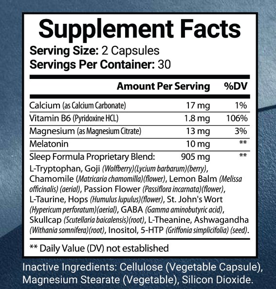 Due Self™ Sleep Aid Formula – Deep Restore (60 Capsules)