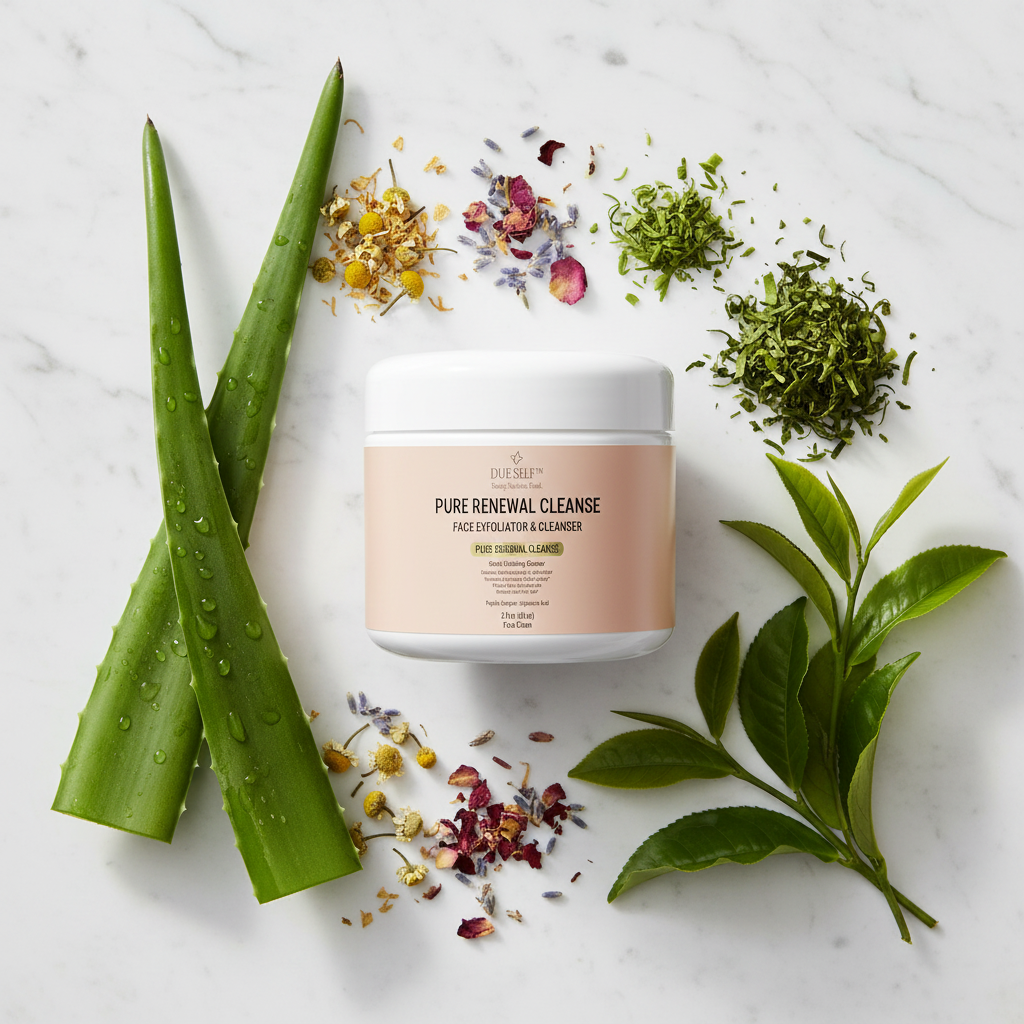 Pure Renewal Cleanse Flat Lay