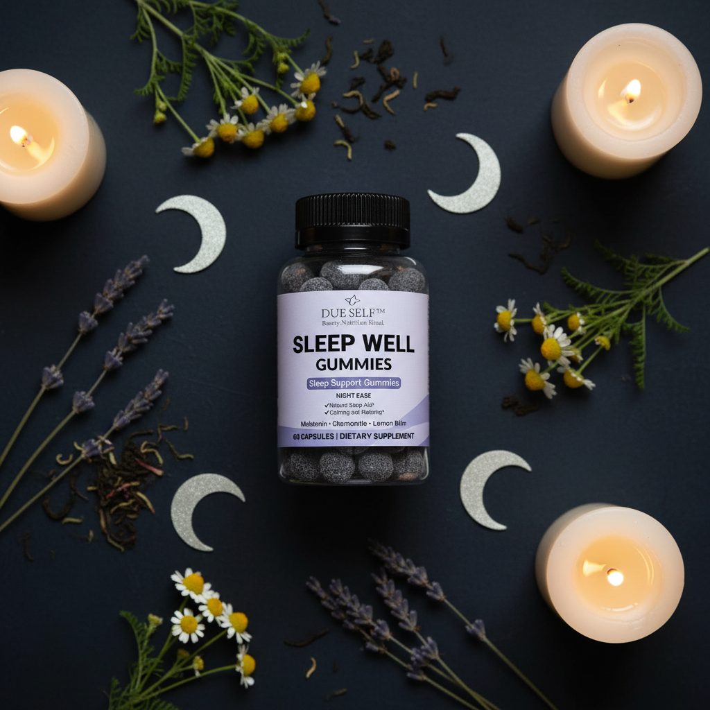 Sleep Well Gummies Flat Lay